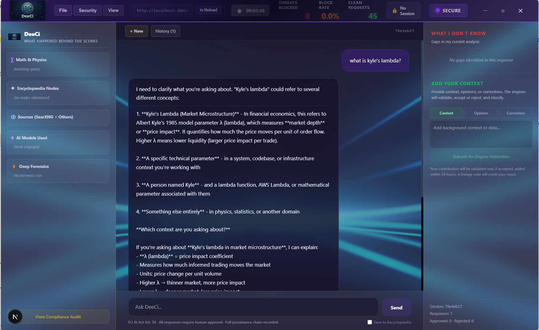 DeeCi Intelligence Interface